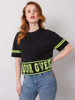 Czarny t-shirt bawełniany Shelby