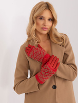 Hurt Ciemnopomarańczowe rękawiczki zimowe