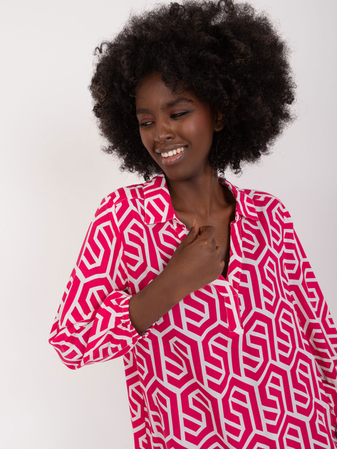 Hurt Fuksjowa koszulowa bluzka z wiskozy SUBLEVEL