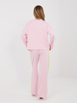 Jasnoróżowy komplet z kontrastową kokardą  RUE PARIS 