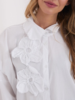 Biała damska koszula oversize z bawełny 