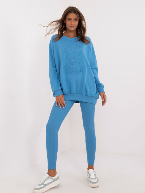 Hurt Niebieski dwuczęściowy komplet dresowy z napisem