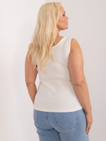 Hurt Kremowy prążkowany top plus size MAYFLIES 