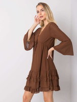 Brązowa sukienka Bryanna