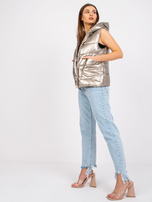 Beżowa dwustronna kamizelka damska Addison