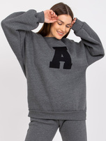 Ciemnoszary melanżowy komplet dresowy damski Edvige  