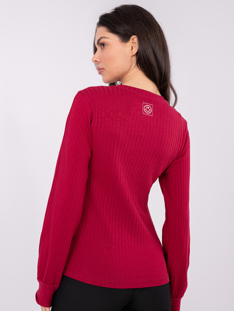 Bordowa damska bluzka z naszywką z tyłu RUE PARIS
