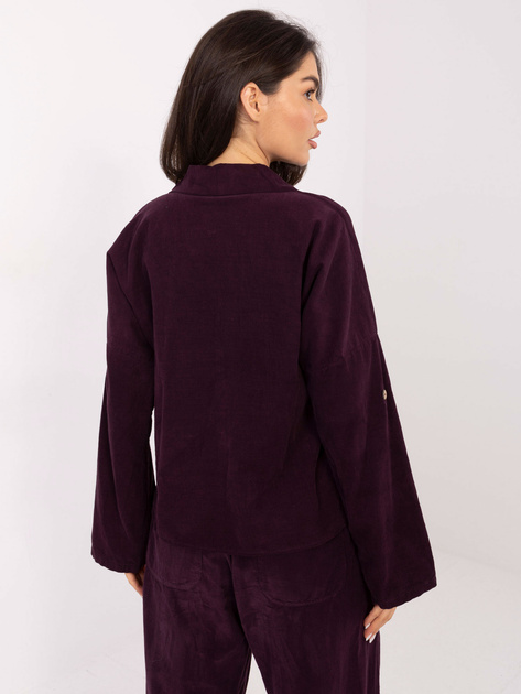 Ciemnofioletowa sztruksowa koszula od kompletu