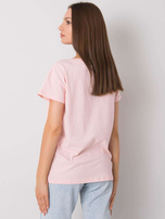 Jasnoróżowy damski t-shirt z napisem Silva