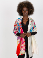 Żółta elegancka chusta we wzory  