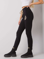 Hanover Black Cotton Sweatpants