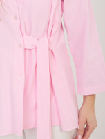 Jasnoróżowa rozpinana koszula z sztruksu RUE PARIS 