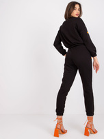Czarny damski komplet dresowy z bawełny Liliana
