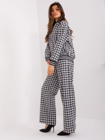 Hurt Szaro-czarny komplet z bluzą i szerokimi spodniami