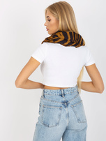 Camelowa chusta komin w zwierzęce wzory