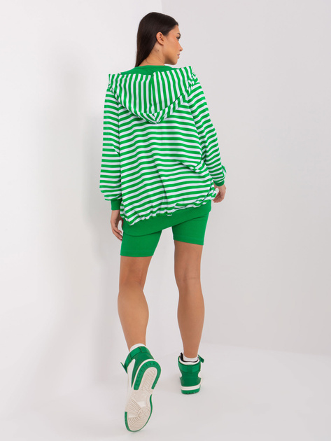 Hurt Zielono-biały damski komplet casualowy z kolarkami