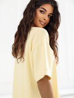 Jasnożółty dresowy komplet z krótkim rękawem RUE PARIS