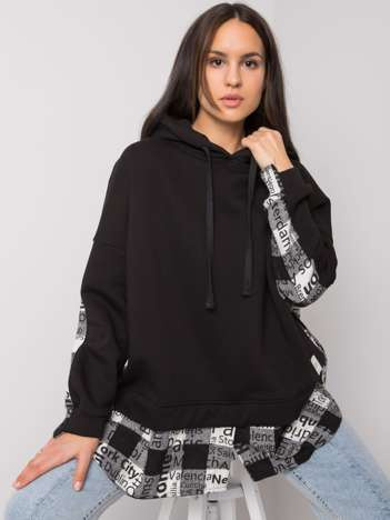 Black and white women's hoodie Freyah RUE PARIS.