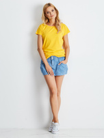 Ciemnożółty t-shirt Circle