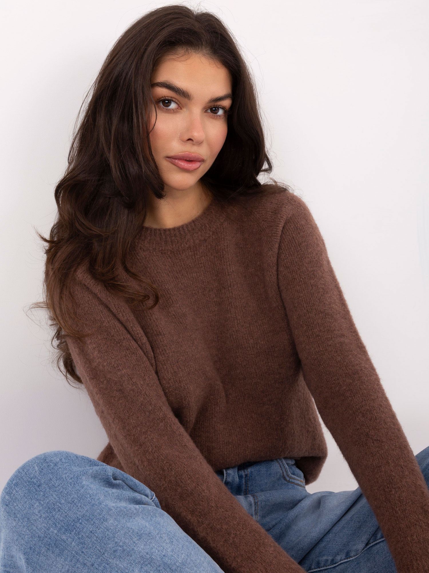 Sweter jasny brązowy