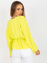Hurtownia online Żółta bluzka one size z dekoltem V Raquela  