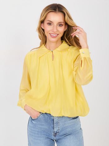 Żółta wizytowa bluzka z podszewką