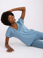 Brudnoniebieski t-shirt damski Arlette