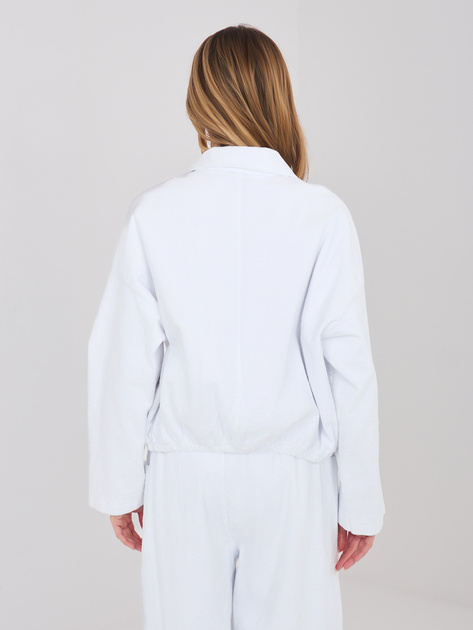 Biała sztruksowa kurtka typu bomber RUE PARIS