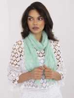 Miętowa damska chusta z wiskozy