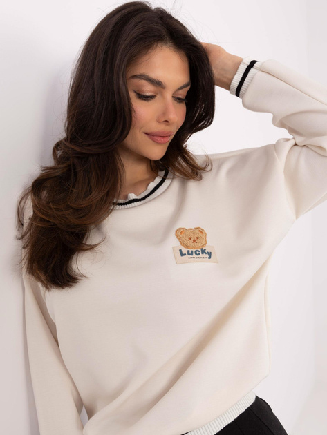Hurt Ecru bluza bez kaptura z domieszką wiskozy