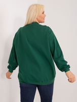 Ciemnozielona bluza plus size bez kaptura Harmony