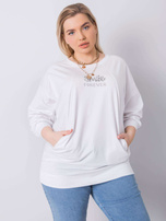 White plus size blouse with Messina applique