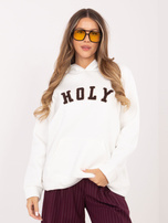  Ecru damska bluza z wypukłym napisem RUE PARIS