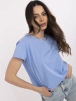 Blue t-shirt in a classic cut BASIC FEEL GOOD.