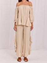 Beige Sommerset mit Rüschen RUE PARIS.