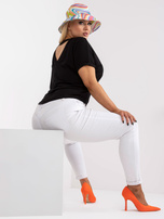 Czarna bluzka plus size z wiskozy Dina