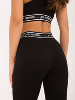 Hurt Czarne legginsy sportowe z wysokim stanem FOR FITNESS