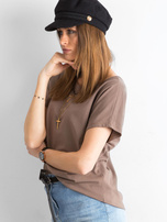 Brązowy t-shirt Fire