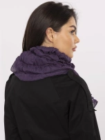 Ciemnofioletowa damska chusta z aplikacjami