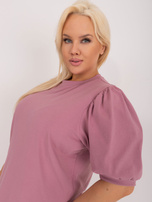 Brudnoróżowa bawełniana sukienka plus size Jasmine