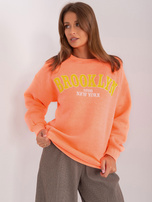 Hurt Fluo pomarańczowa dresowa bluza bez kaptura 