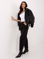 Czarne jeansowe spodnie baloon fit