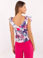 Jasnoróżowy damski top na lato RUE PARIS