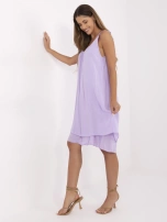 Liliowa luźna sukienka na lato Rosine OCH BELLA  