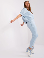 Hurt Jasnoniebieski dresowy komplet z bluzą z krótkim rękawem