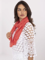 Pomarańczowa damska chusta z marszczeniem