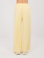 Jasnożółte szerokie spodnie z lampasami RUE PARIS