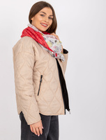 Biało-czerwona chusta z printami