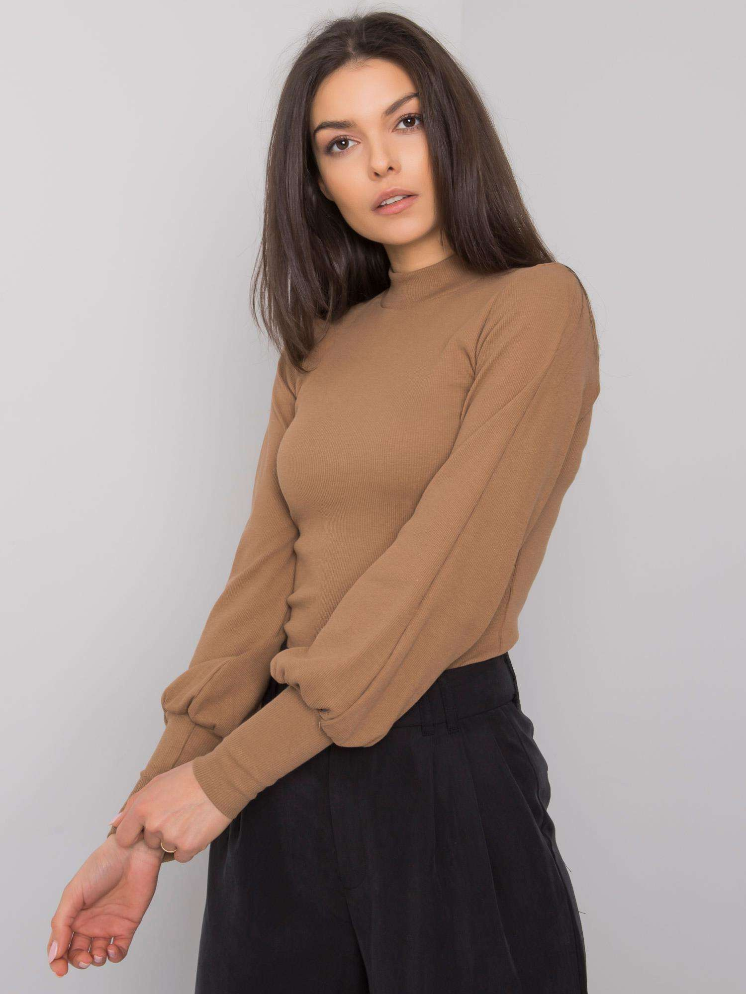 Dark beige striped blouse Lauren RUE PARIS.