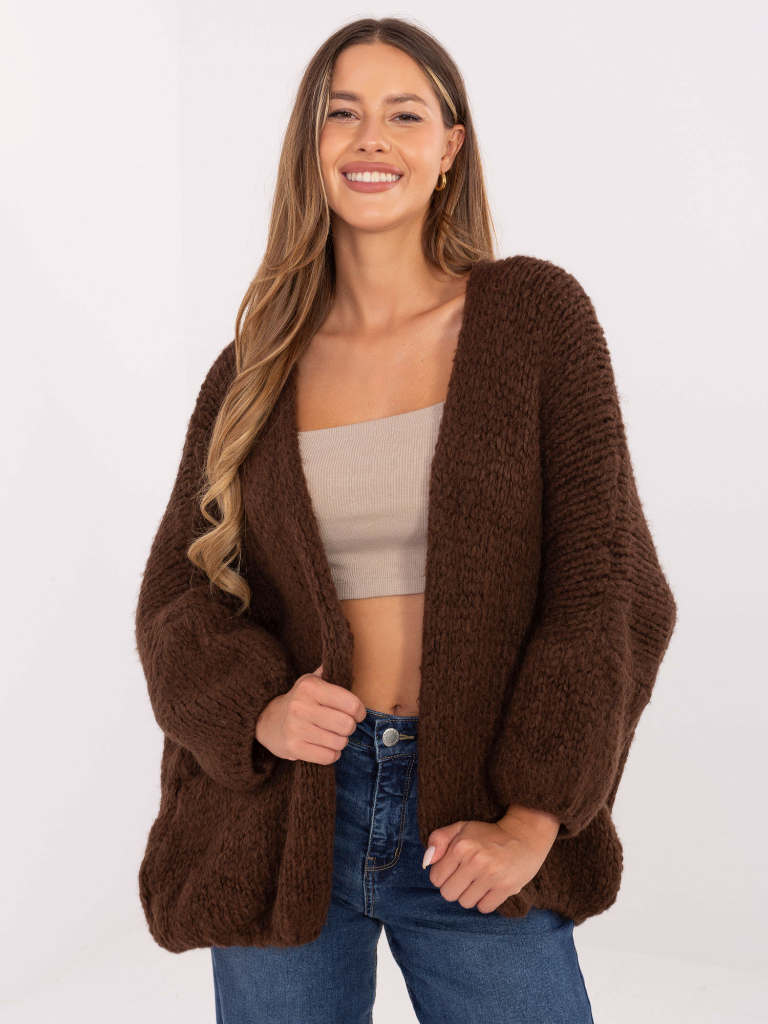 Sweter brązowy
